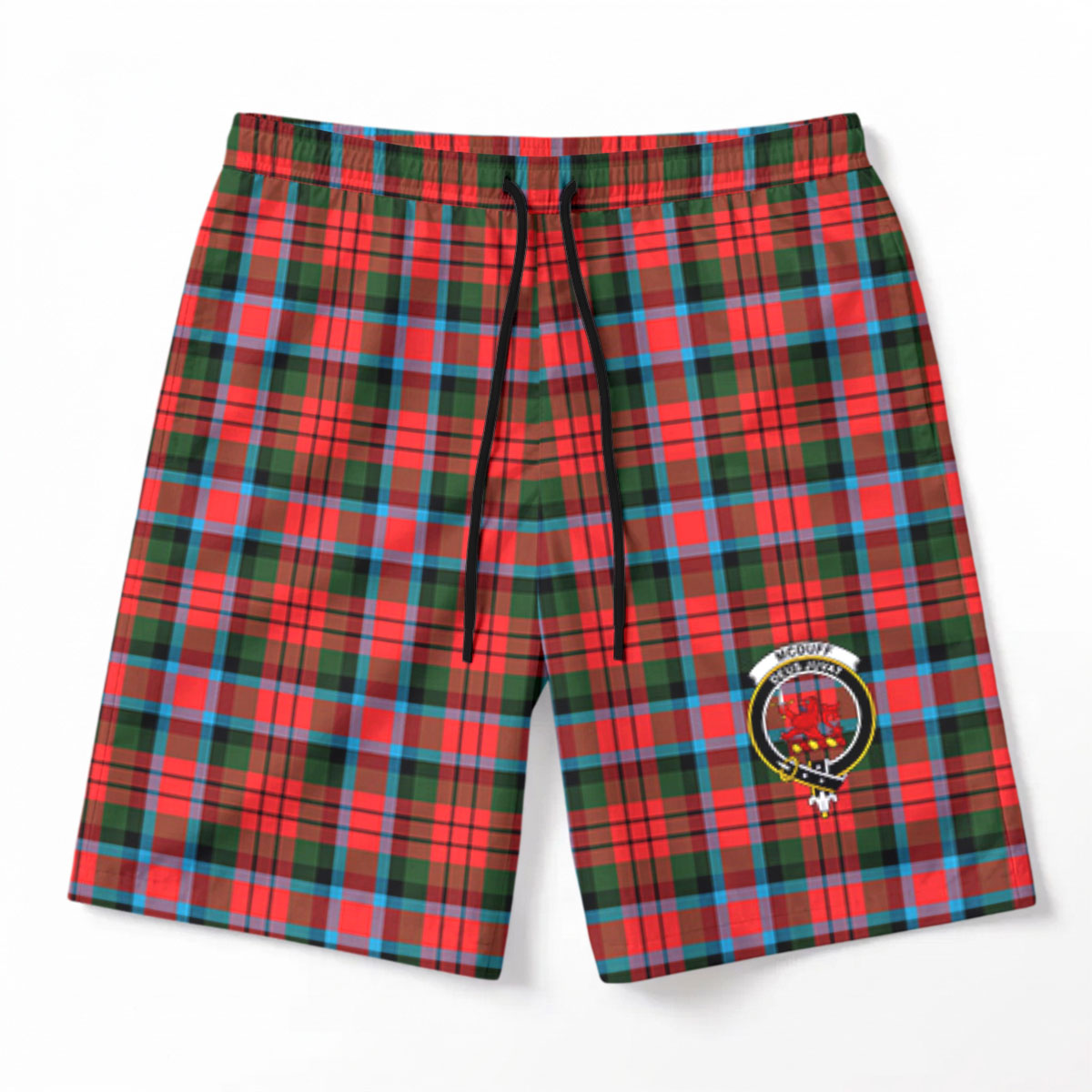 McDuff Modern Tartan Crest Men's Beach Shorts