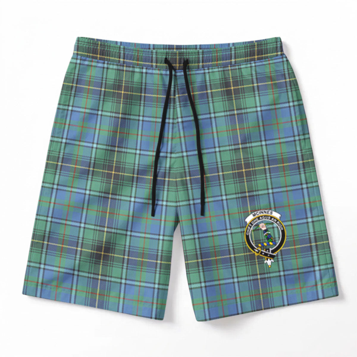 McInnes Ancient Tartan Crest Men's Beach Shorts