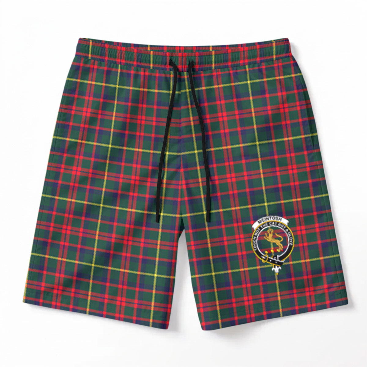 McIntosh Hunting Modern Tartan Crest Men's Beach Shorts