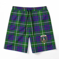 McIntyre Hunting Modern Tartan Crest Men's Beach Shorts