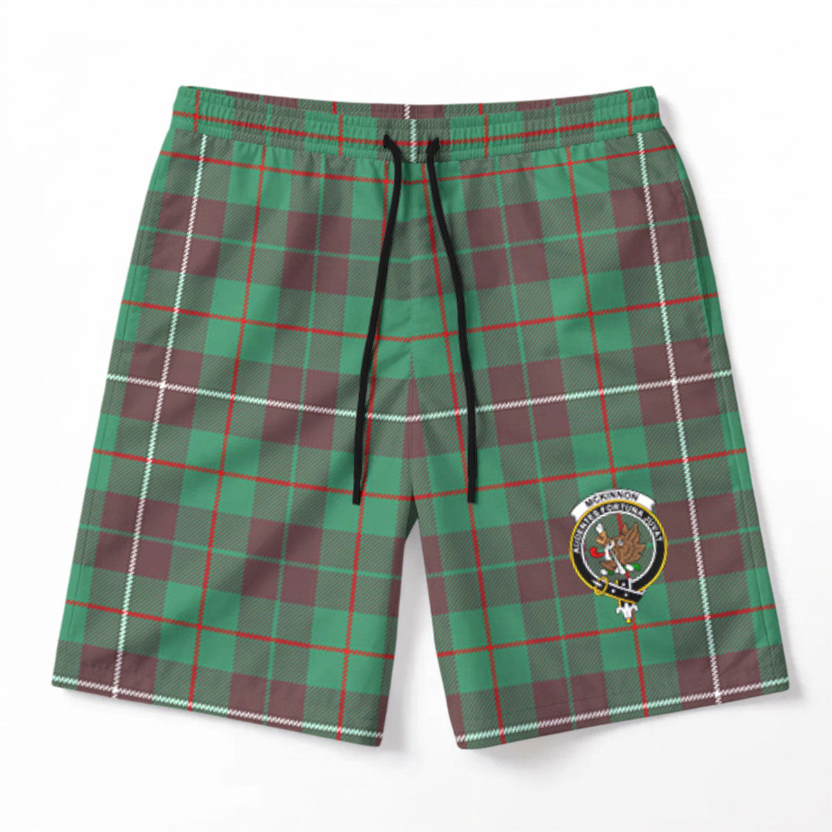 McKinnon Hunting Ancient Tartan Crest Men's Beach Shorts