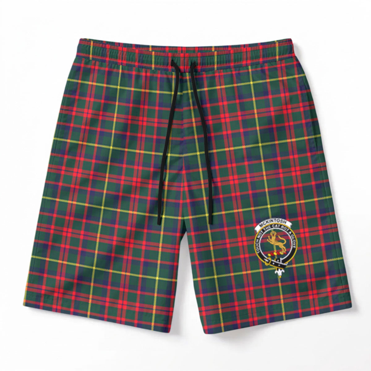 McKintosh Hunting Modern Tartan Crest Men's Beach Shorts
