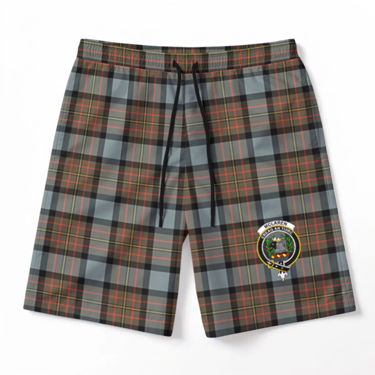 McLaren Weathered Tartan Crest Men's Beach Shorts