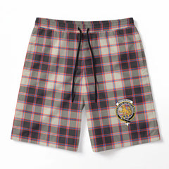 McPherson Hunting Ancient Tartan Crest Men's Beach Shorts