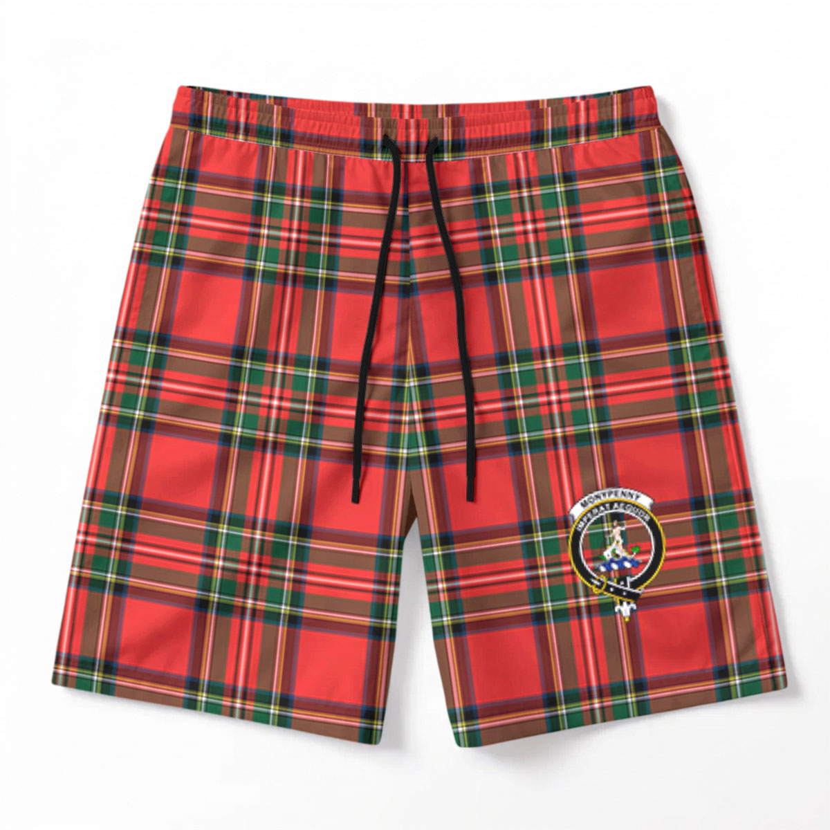Monypenny Tartan Crest Men's Beach Shorts