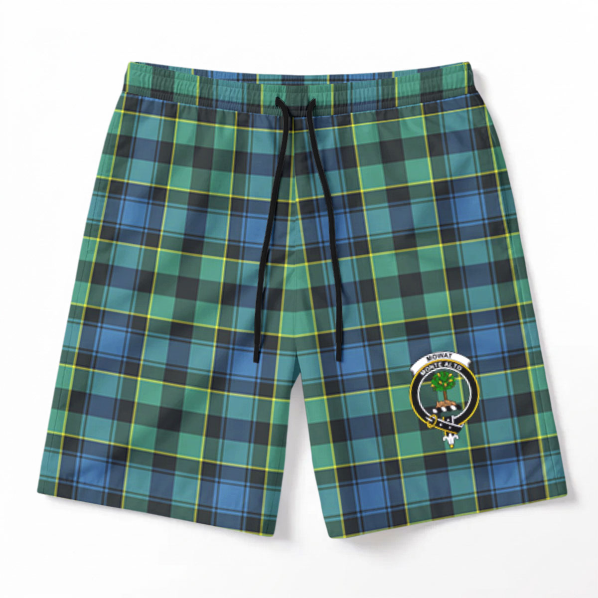 Mowat Ancient Tartan Crest Men's Beach Shorts