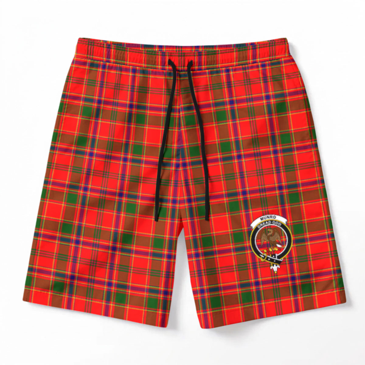 Munro Modern Tartan Crest Men's Beach Shorts