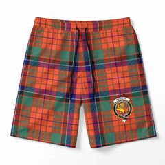 Nicolson Ancient Old Tartan Crest Men's Beach Shorts