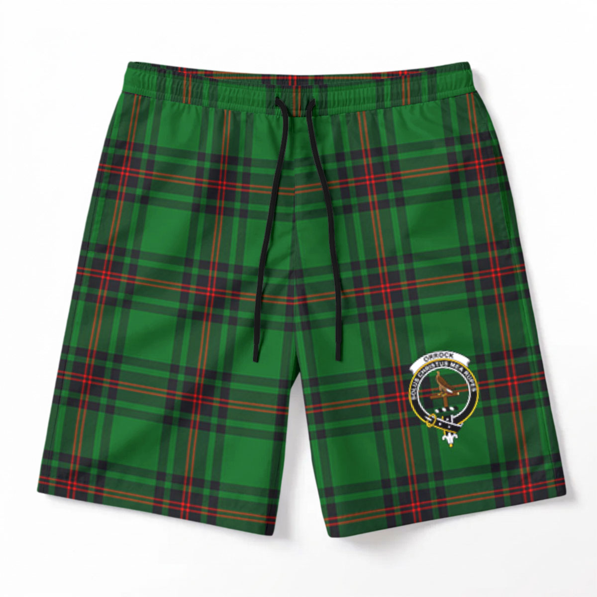 Orrock Tartan Crest Men's Beach Shorts