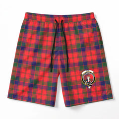 Reid Modern Tartan Crest Men's Beach Shorts