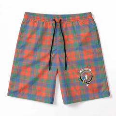 Robertson Ancient Tartan Crest Men's Beach Shorts