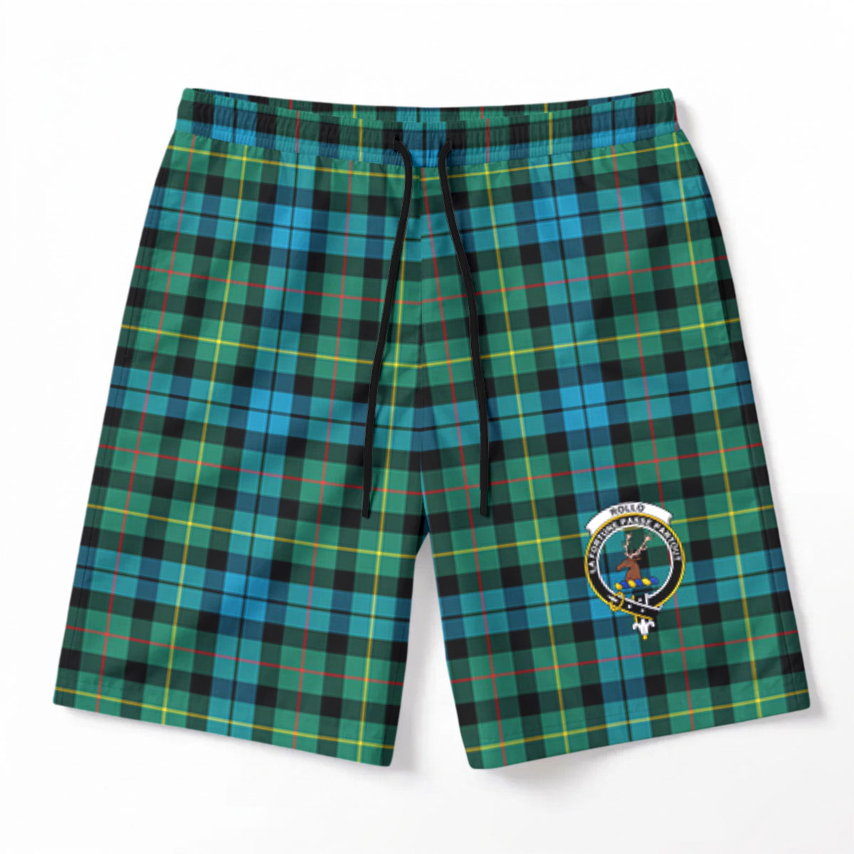 Rollo Ancient Tartan Crest Men's Beach Shorts