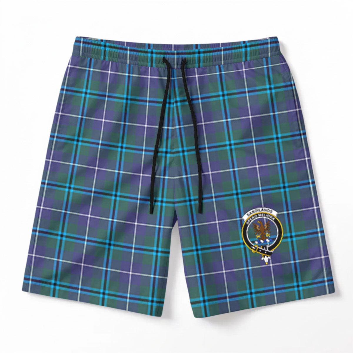 Sandilands Tartan Crest Men's Beach Shorts