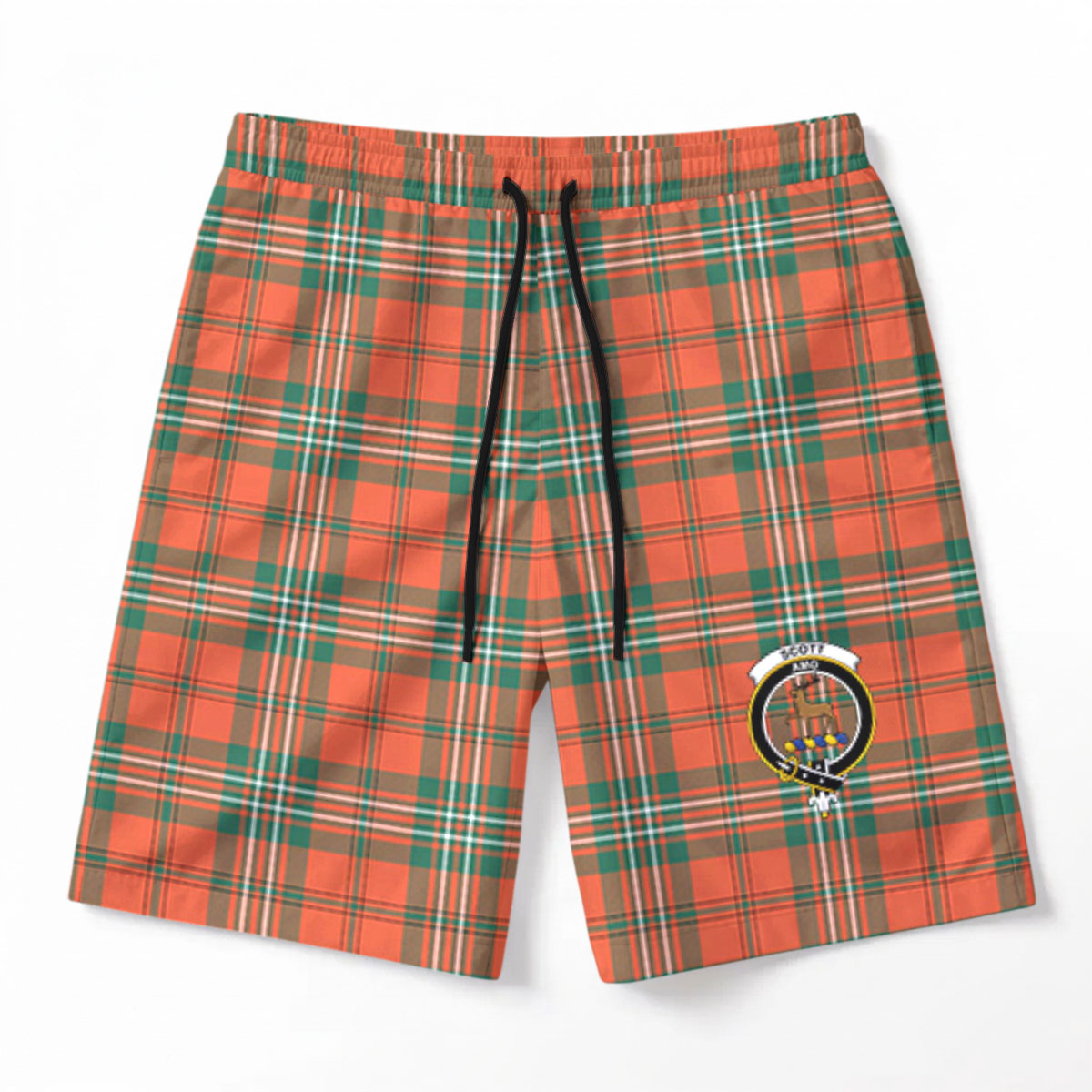Scott Ancient Tartan Crest Men's Beach Shorts