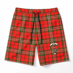 Scott Modern Tartan Crest Men's Beach Shorts