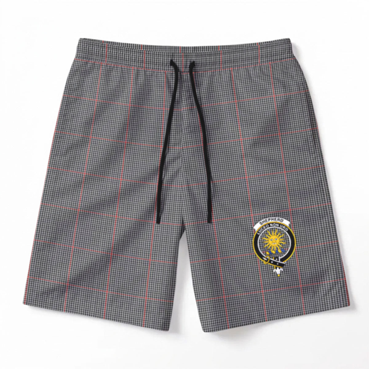 Shepherd Tartan Crest Men's Beach Shorts