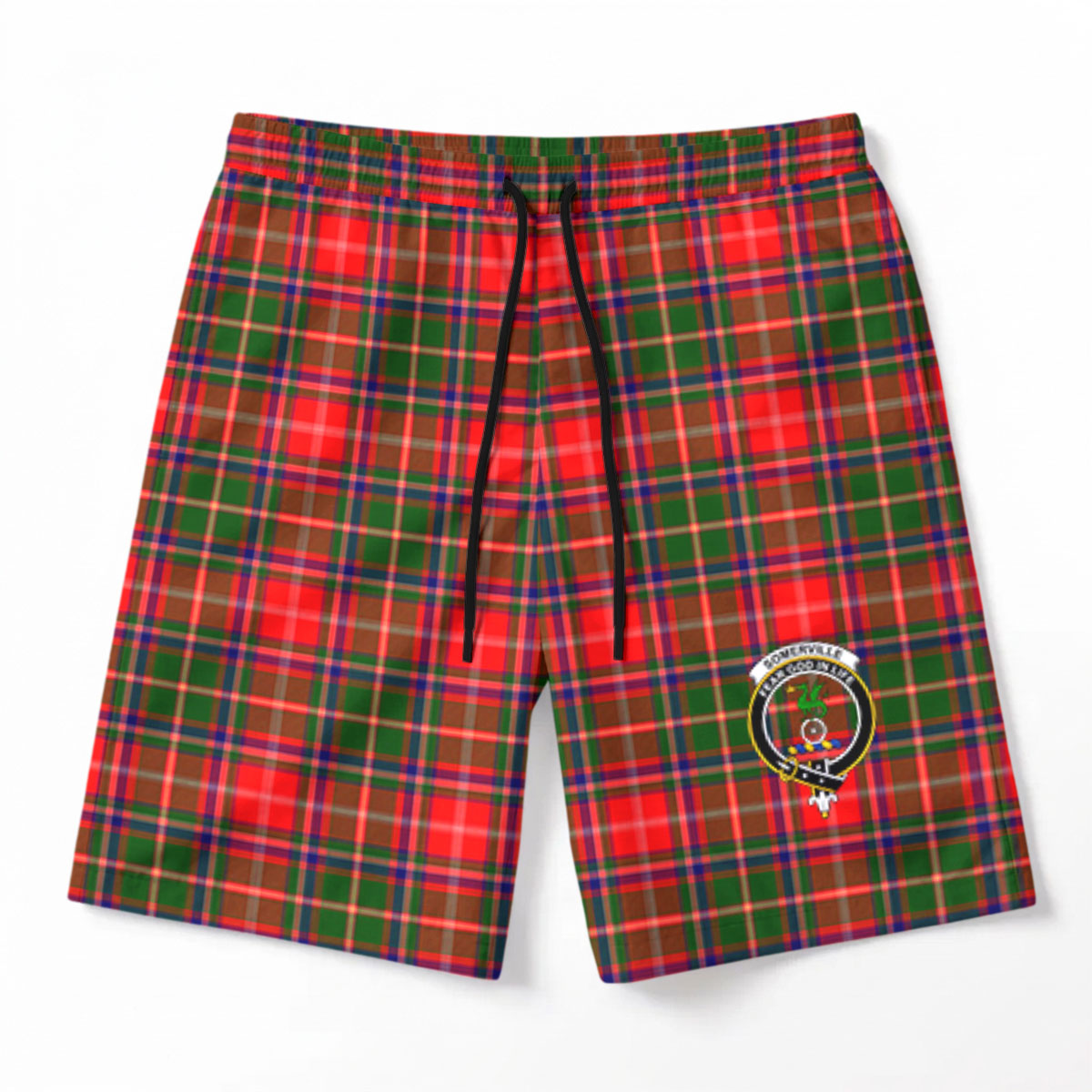 Somerville Tartan Crest Men's Beach Shorts