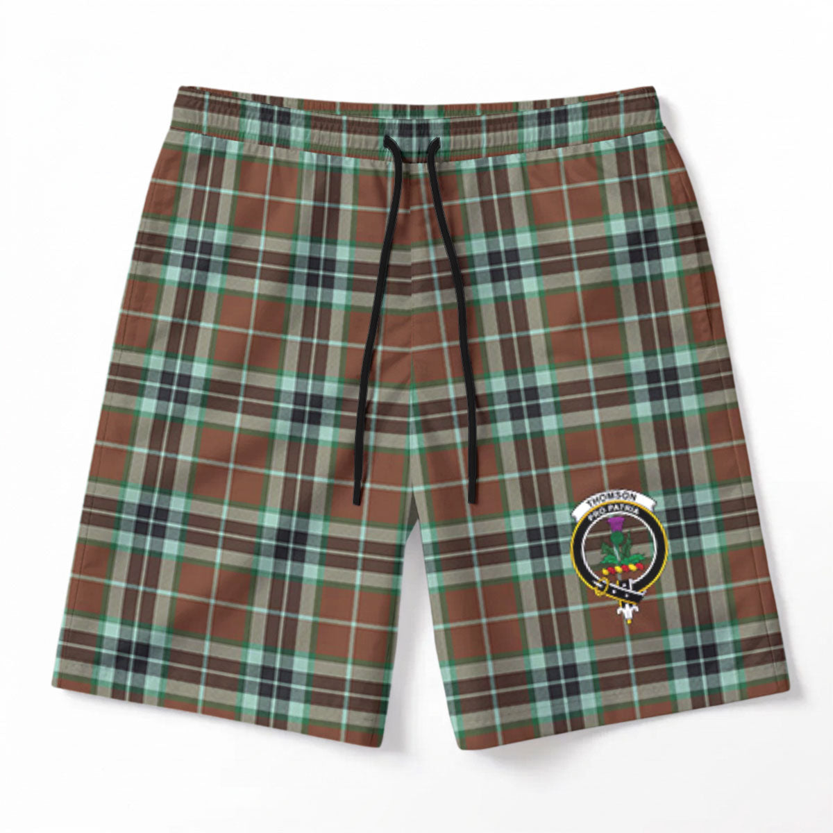 Thomson Hunting Modern Tartan Crest Men's Beach Shorts
