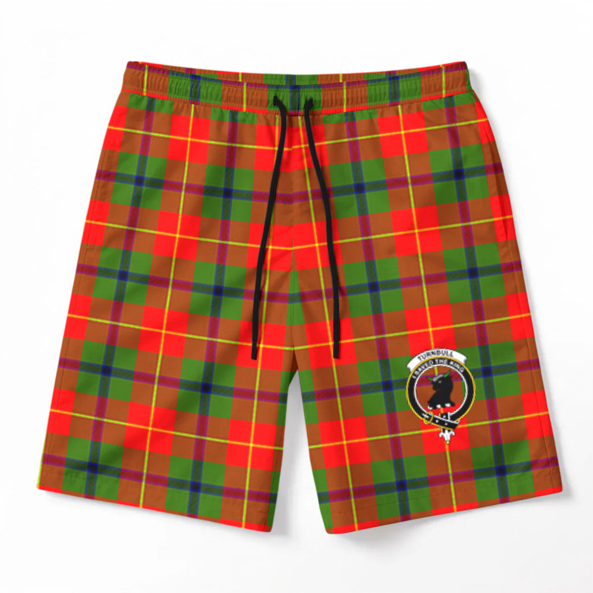 Turnbull Dress Tartan Crest Men's Beach Shorts