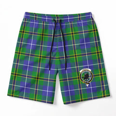 Turnbull Hunting Tartan Crest Men's Beach Shorts