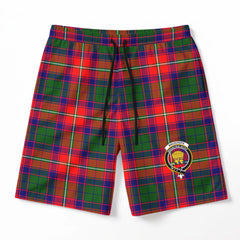 Wauchope (or Waugh) Tartan Crest Men's Beach Shorts