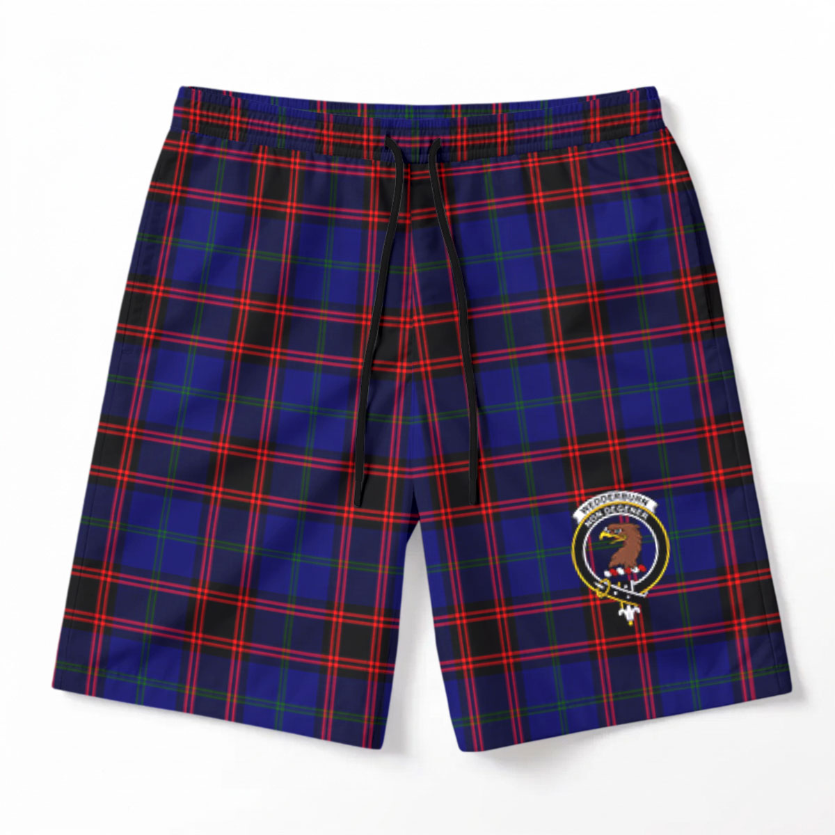 Wedderburn Tartan Crest Men's Beach Shorts
