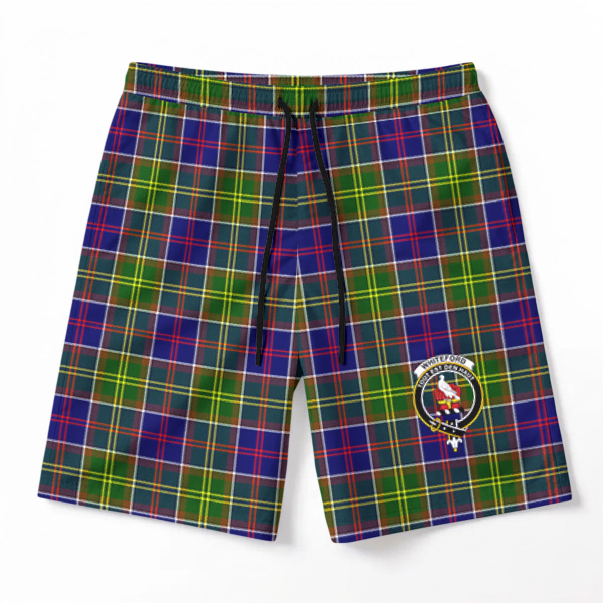 Whiteford Tartan Crest Men's Beach Shorts