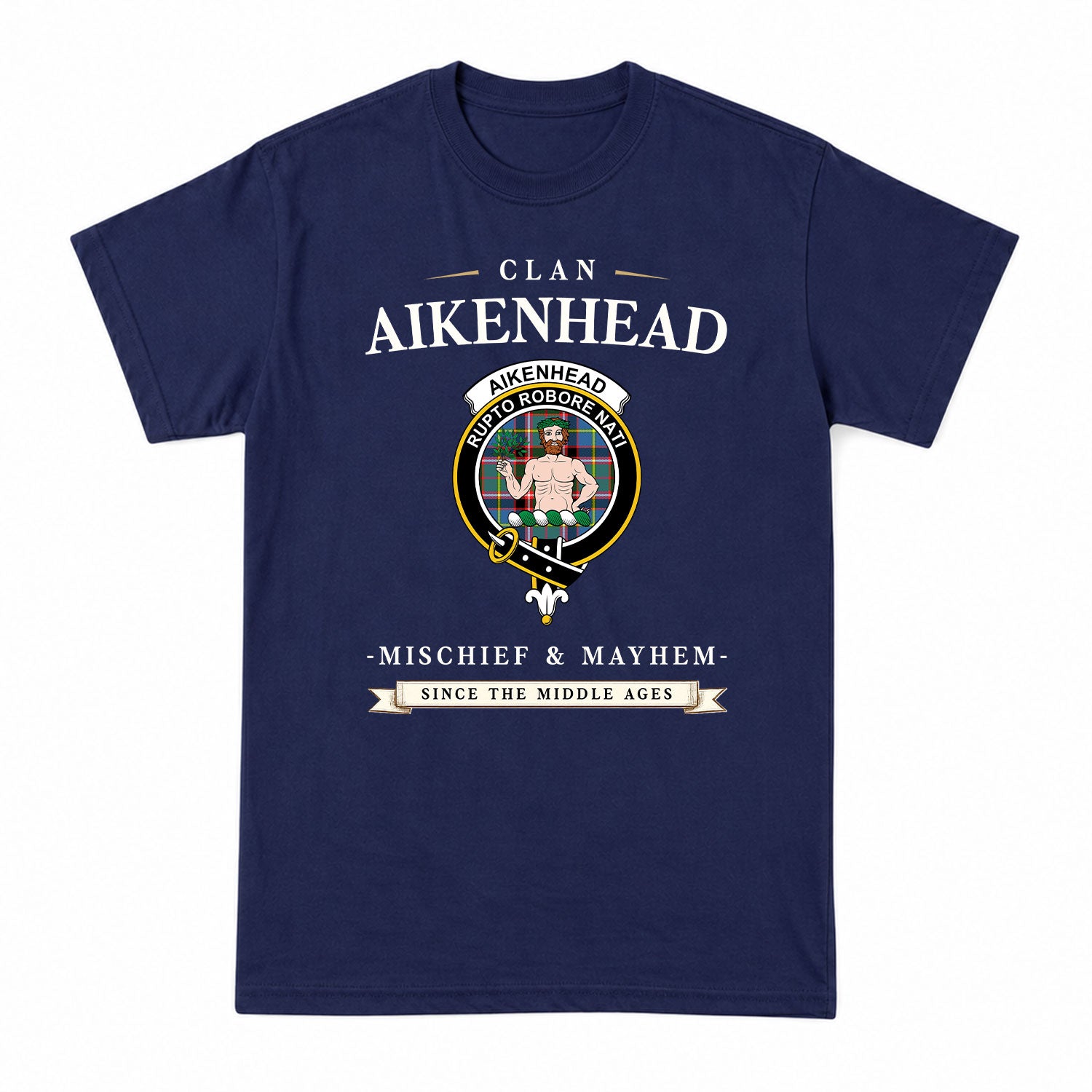 Aikenhead Tartan Crest Mischief and Mayhem T-shirt