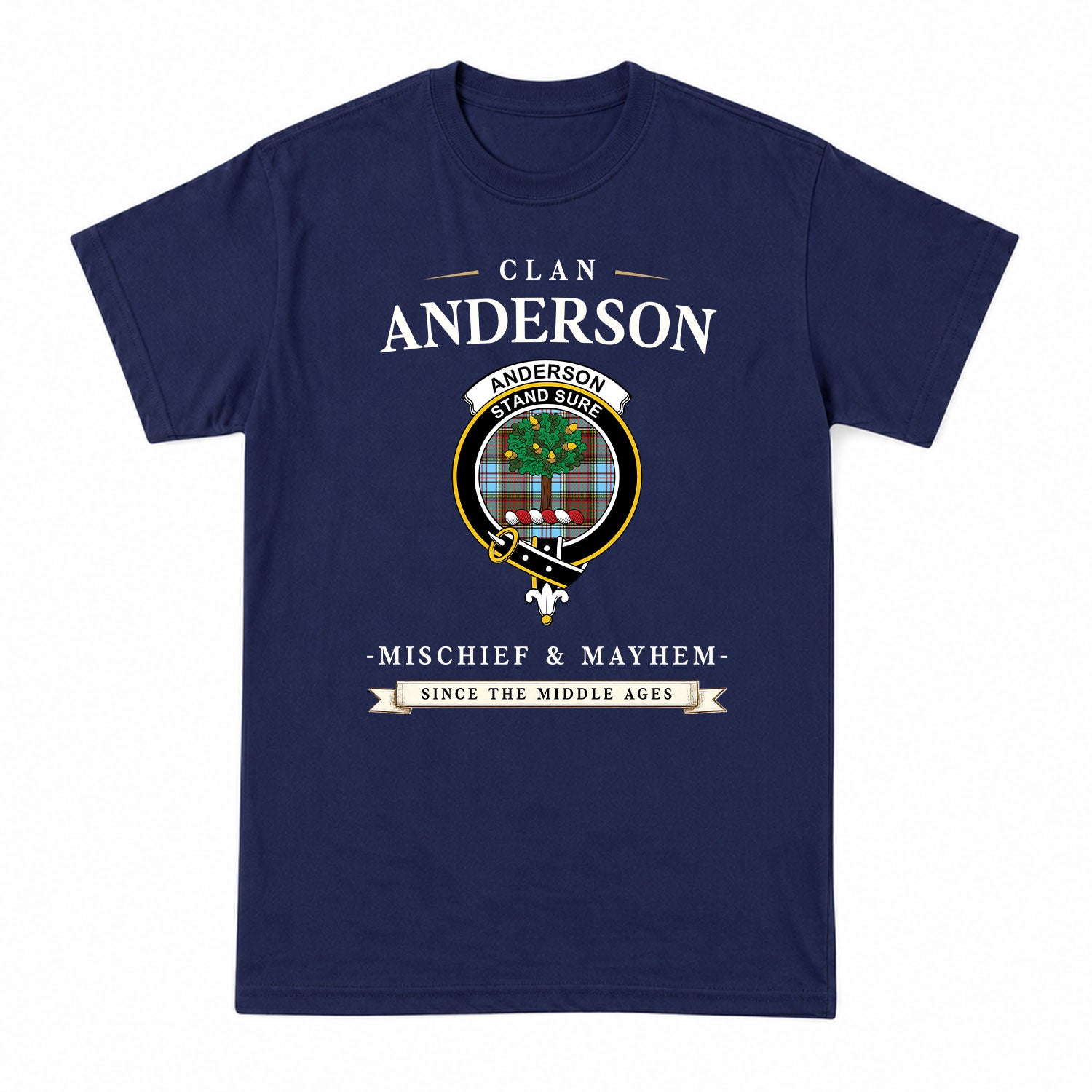 Anderson Ancient Tartan Crest Mischief and Mayhem T-shirt