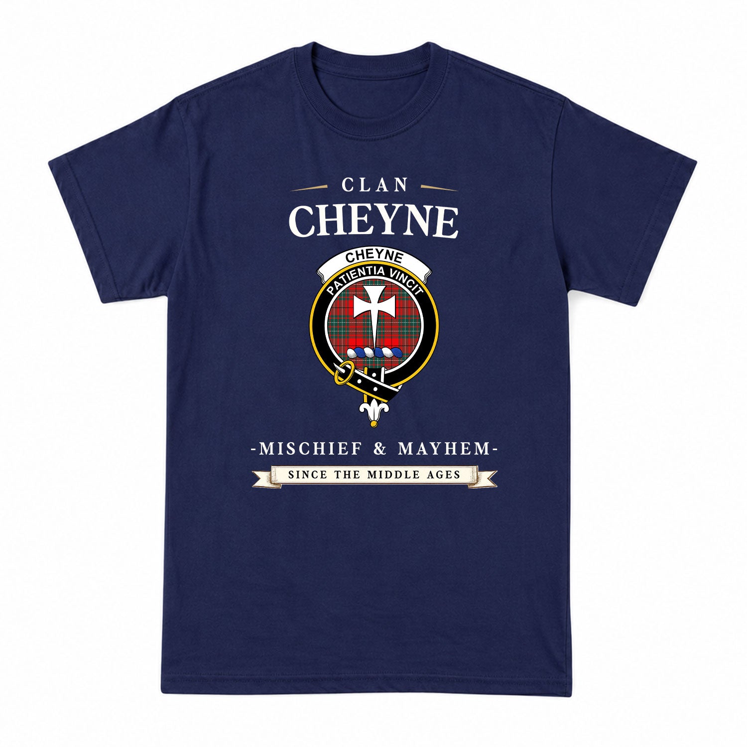 Cheyne Tartan Crest Mischief and Mayhem T-shirt