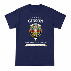Gibson Tartan Crest Mischief and Mayhem T-shirt