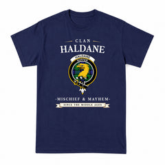 Haldane Tartan Crest Mischief and Mayhem T-shirt