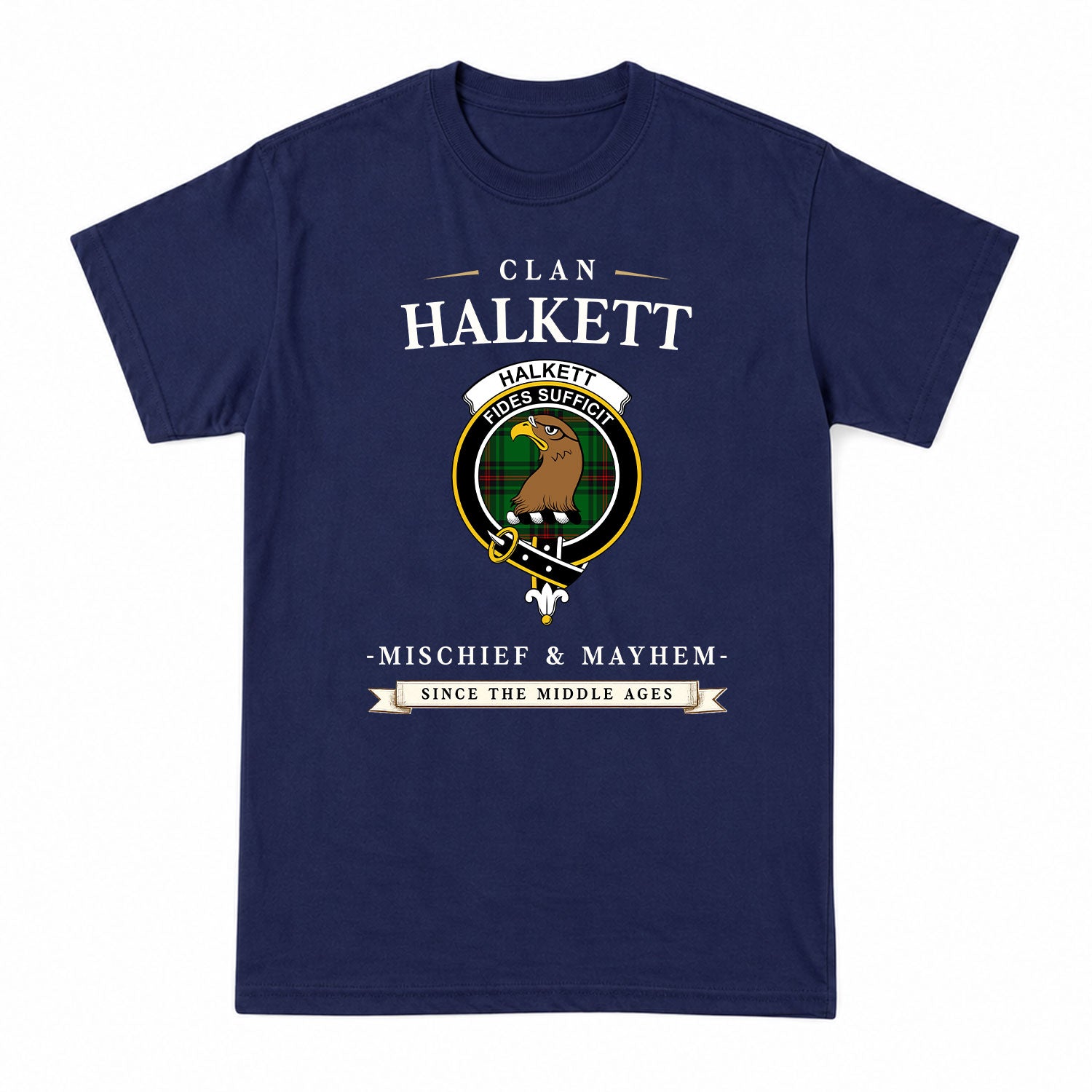 Halkett Tartan Crest Mischief and Mayhem T-shirt