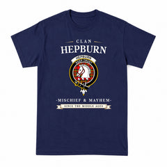 Hepburn Tartan Crest Mischief and Mayhem T-shirt