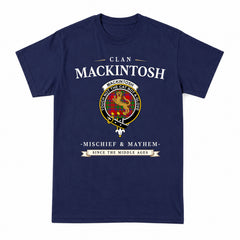 MacKintosh Modern Tartan Crest Mischief and Mayhem T-shirt