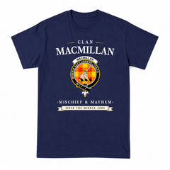 MacMillan Clan Tartan Crest Mischief and Mayhem T-shirt