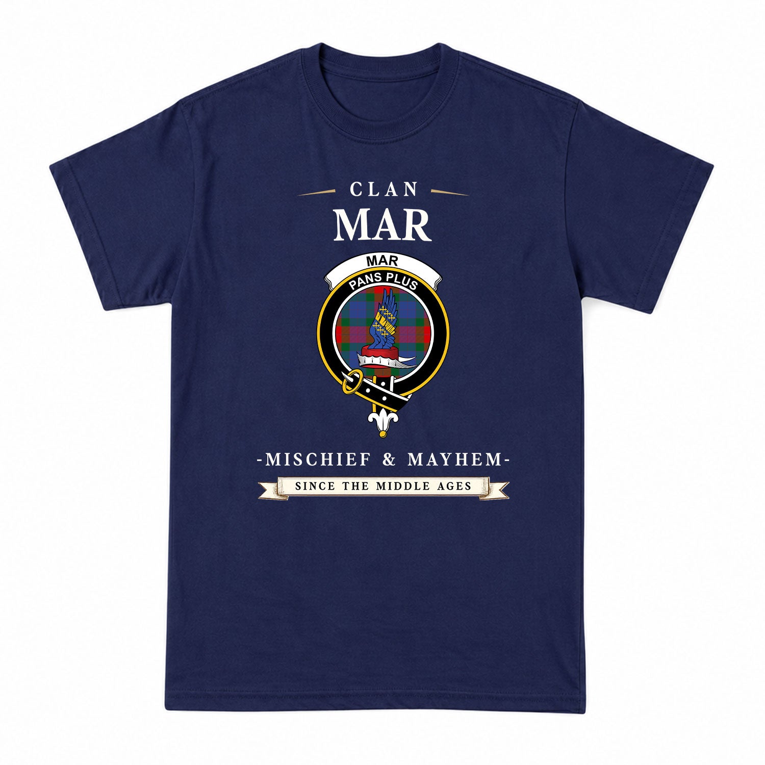 Mar Tartan Crest Mischief and Mayhem T-shirt