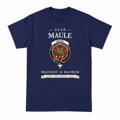 Maule Tartan Crest Mischief and Mayhem T-shirt