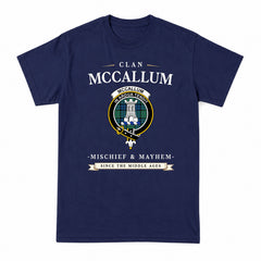 McCallum Ancient Tartan Crest Mischief and Mayhem T-shirt