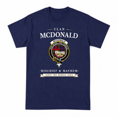 McDonald Modern Tartan Crest Mischief and Mayhem T-shirt