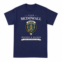 McDowall Tartan Crest Mischief and Mayhem T-shirt