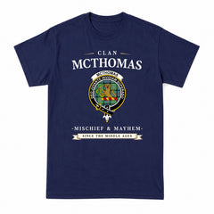 McThomas Ancient Tartan Crest Mischief and Mayhem T-shirt