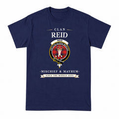 Reid Modern Tartan Crest Mischief and Mayhem T-shirt