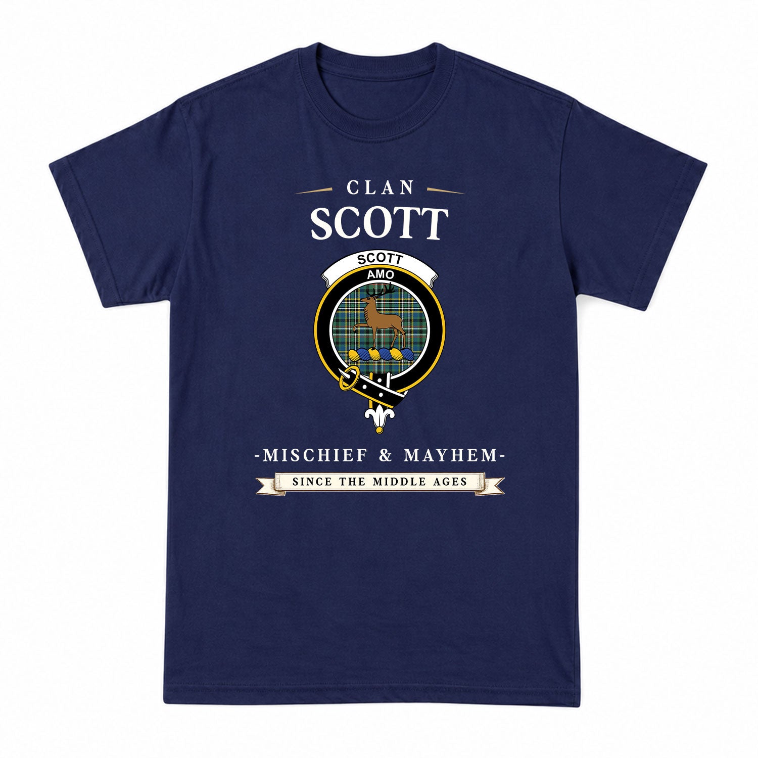 Scott Green Ancient Tartan Crest Mischief and Mayhem T-shirt