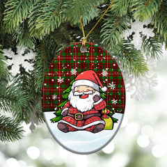 Ainslie Tartan Christmas Ceramic Ornament - Scottish Santa Style