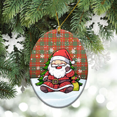 Bruce Ancient Tartan Christmas Ceramic Ornament - Scottish Santa Style