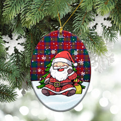 Fotheringham Tartan Christmas Ceramic Ornament - Scottish Santa Style