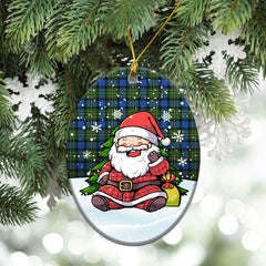 MacLaren Ancient Tartan Christmas Ceramic Ornament - Scottish Santa Style