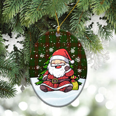 Maxwell Hunting Tartan Christmas Ceramic Ornament - Scottish Santa Style