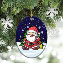 Spirit of Scotland Tartan Christmas Ceramic Ornament - Scottish Santa Style